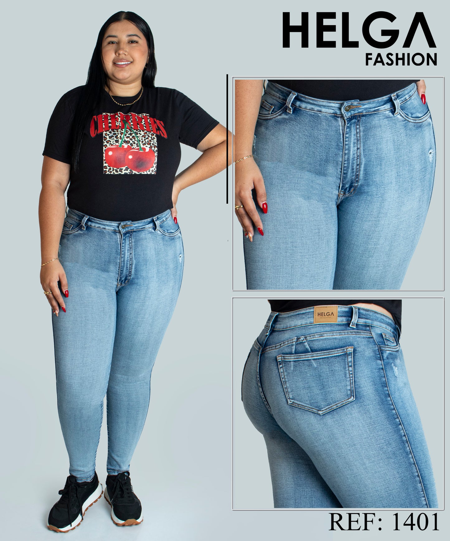 PACK X3 JEANS DAMA TALLA PLUS