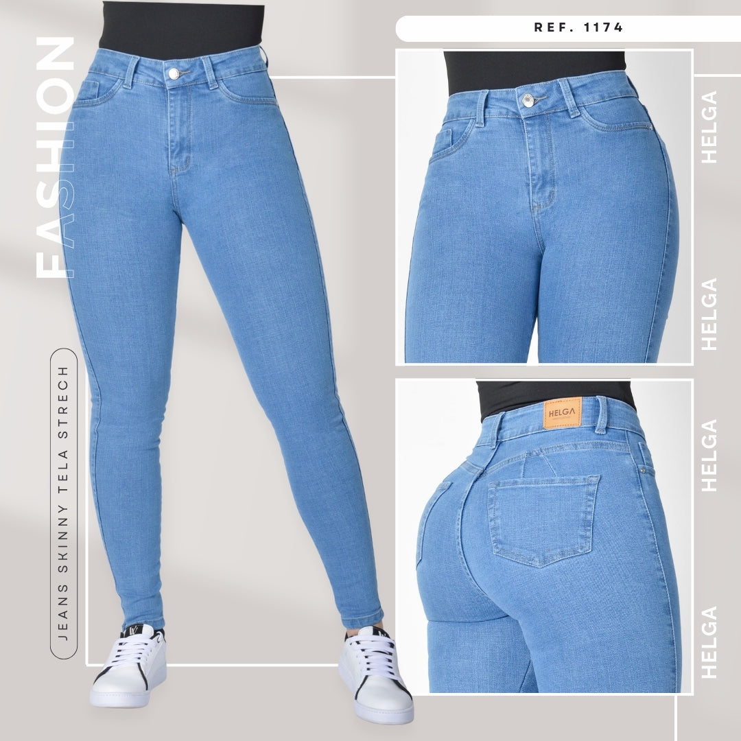 Jeans Skinny Strech, Tiro Alto Ref 1174