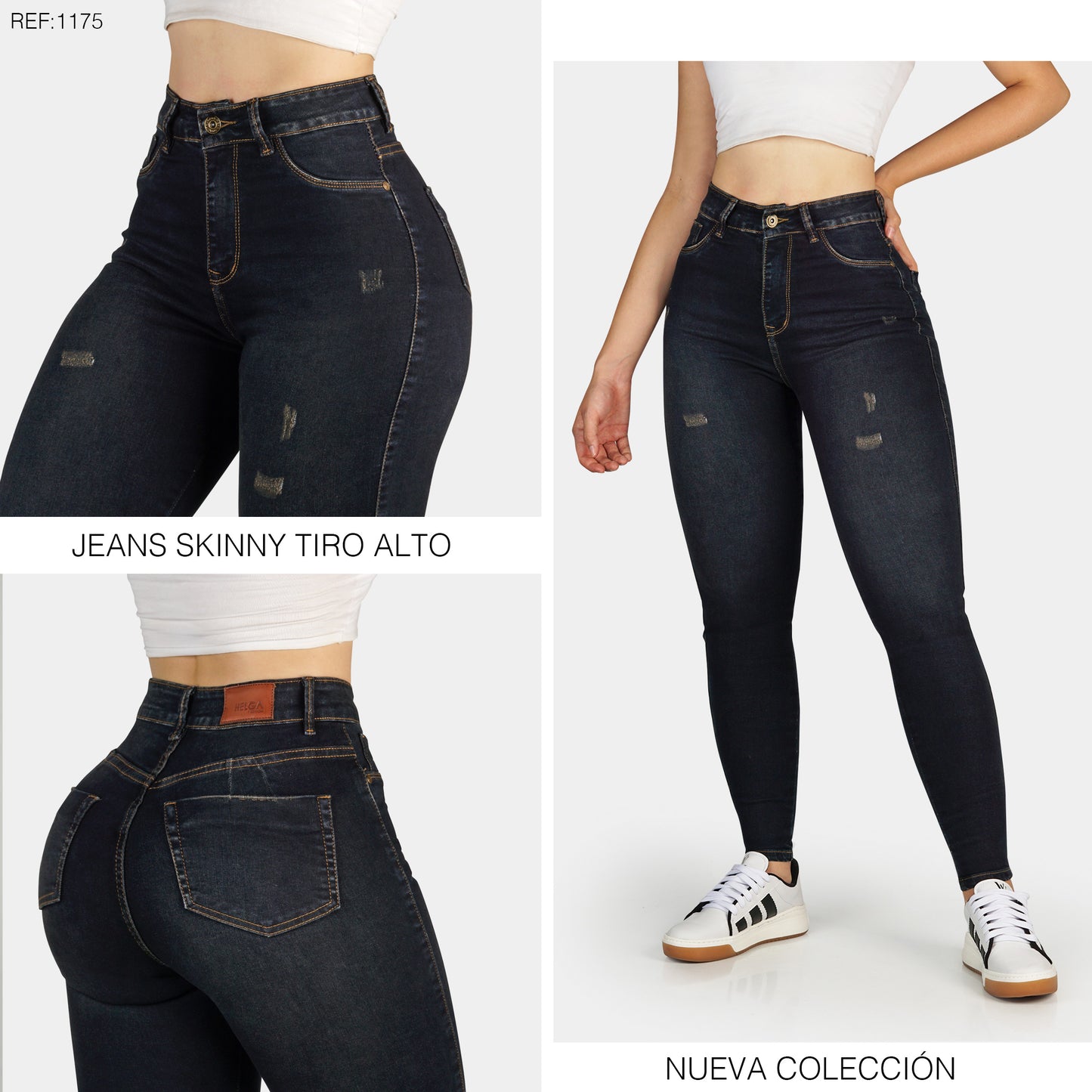 Jeans Skinny Strech, Tiro Alto Ref 1175