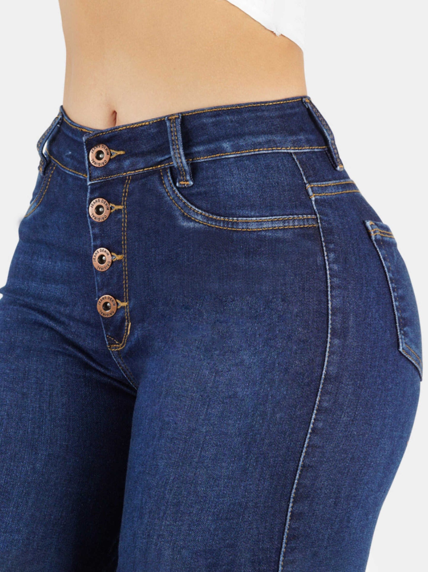 Jeans Skinny Strech, Tiro Alto Ref 1196