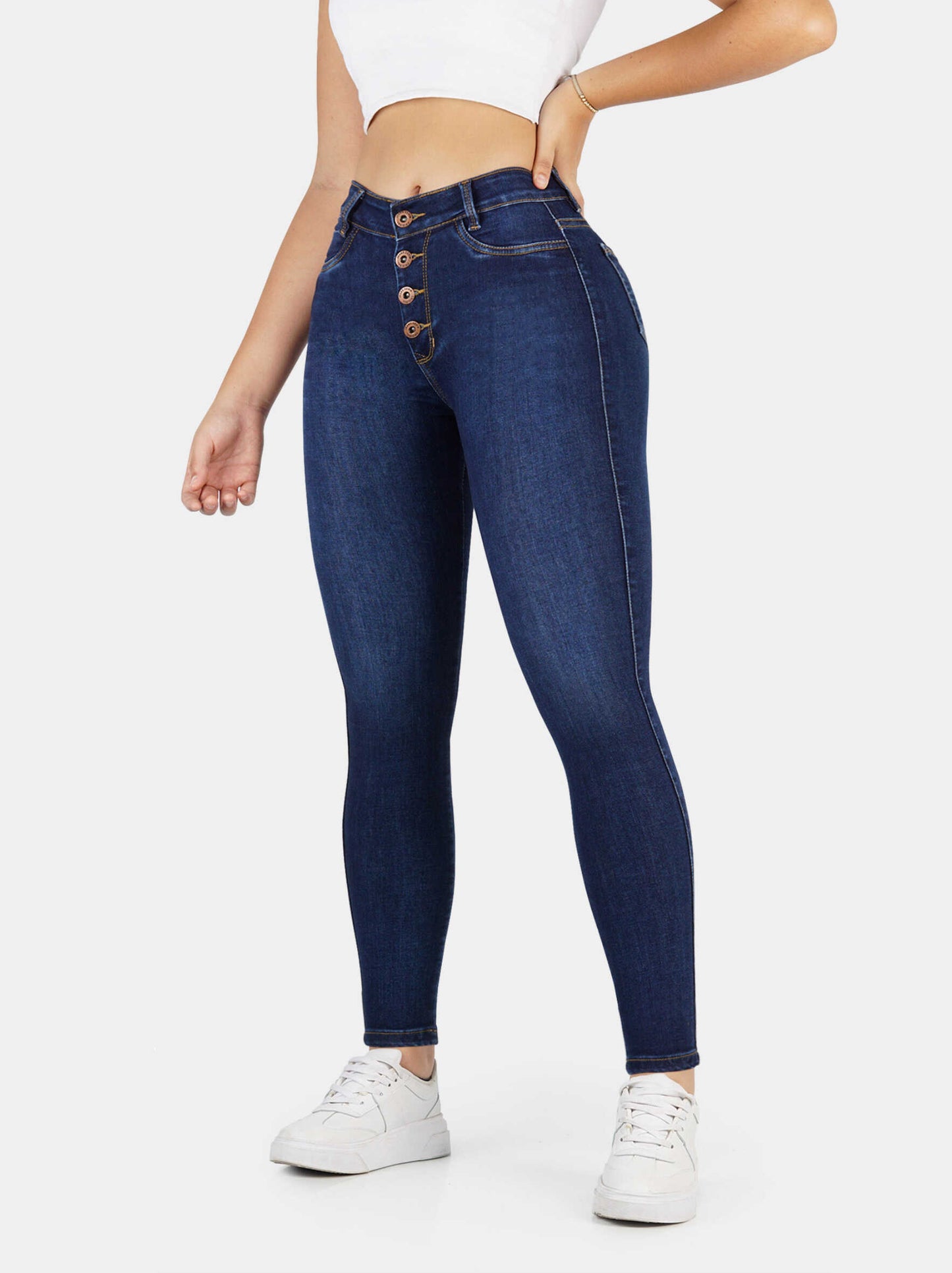 Jeans Skinny Strech, Tiro Alto Ref 1196