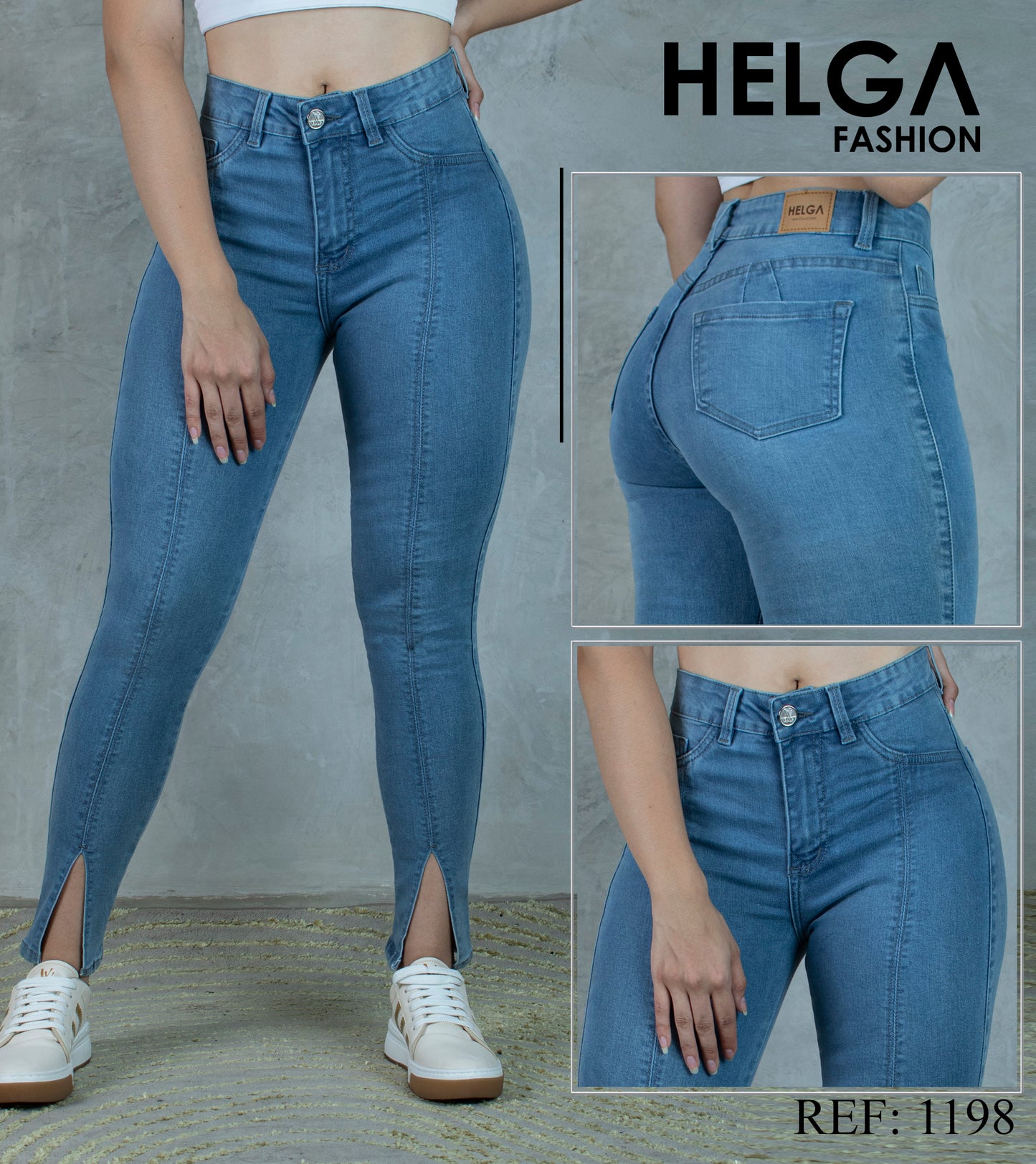 Jeans Skinny Strech, Tiro Alto Ref 1198