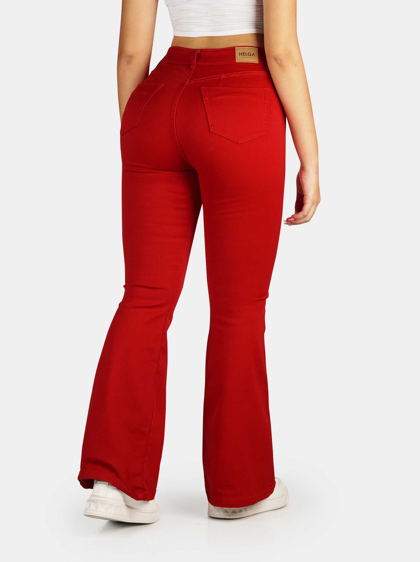 Jeans Bota Ancha Strech, Tiro Alto Ref 1235