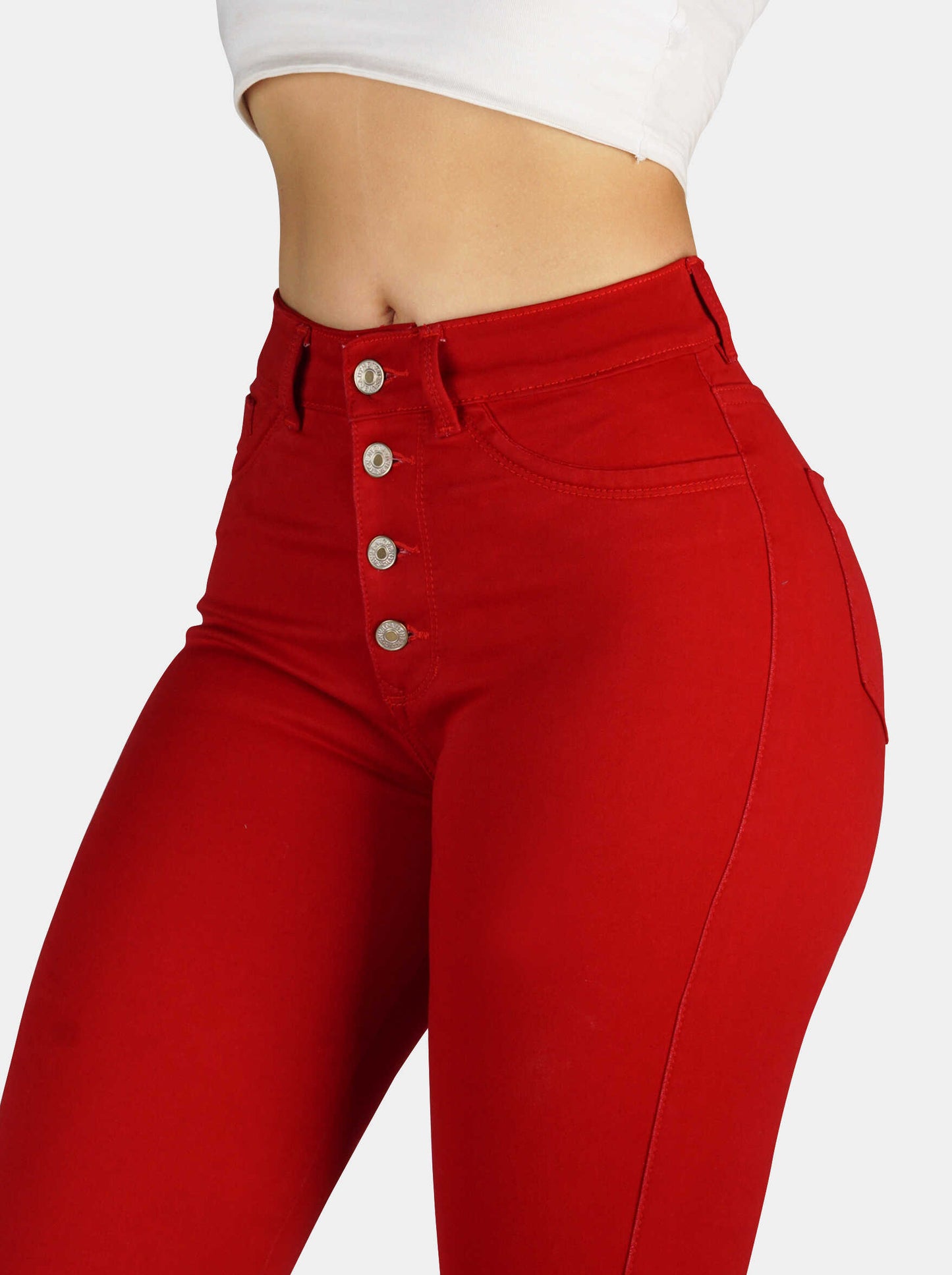 Jeans Bota Ancha Strech, Tiro Alto Ref 1235