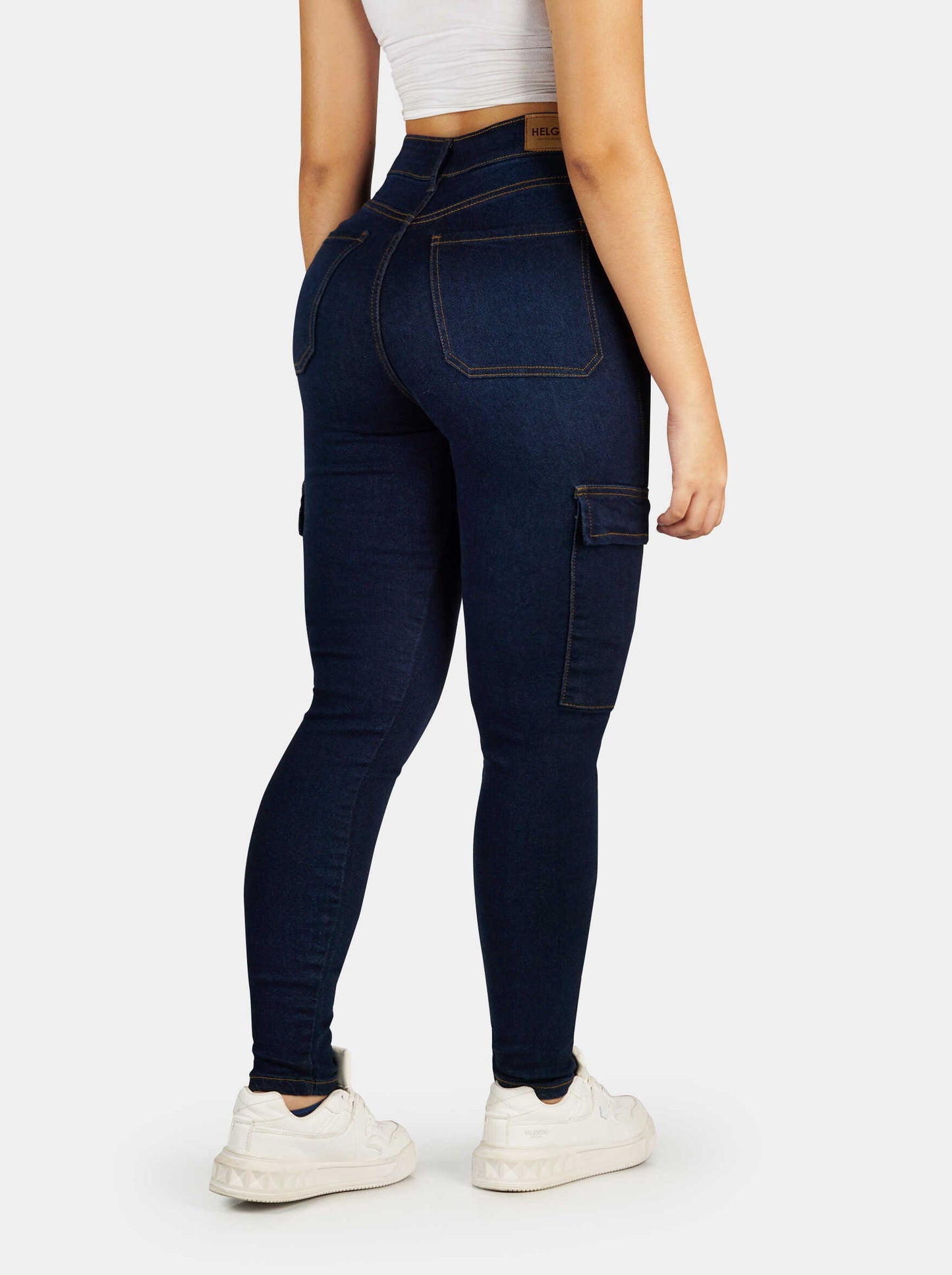 Jean Mom Cargo Tiro Alto 1245