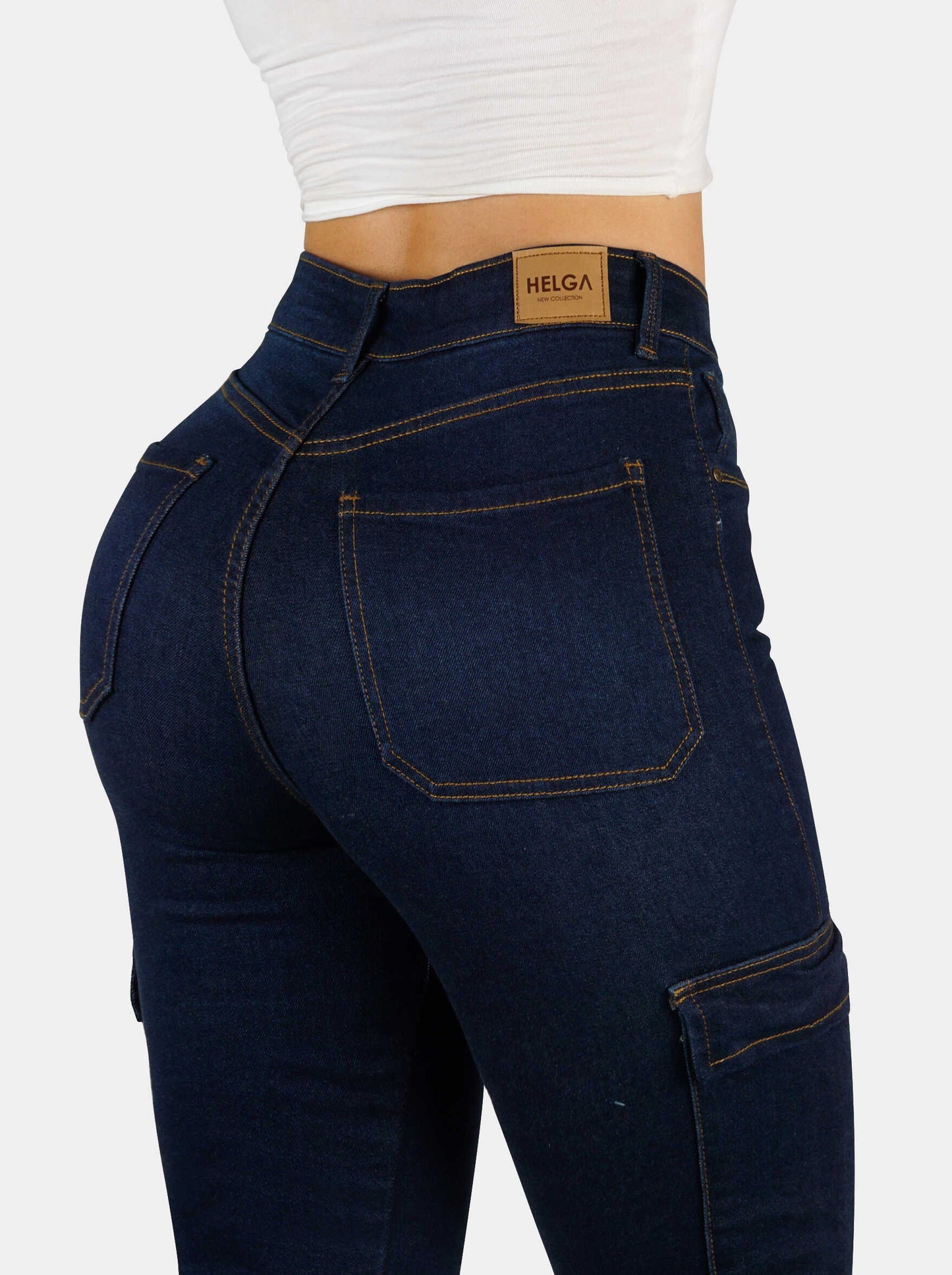 Jean Mom Cargo Tiro Alto 1245