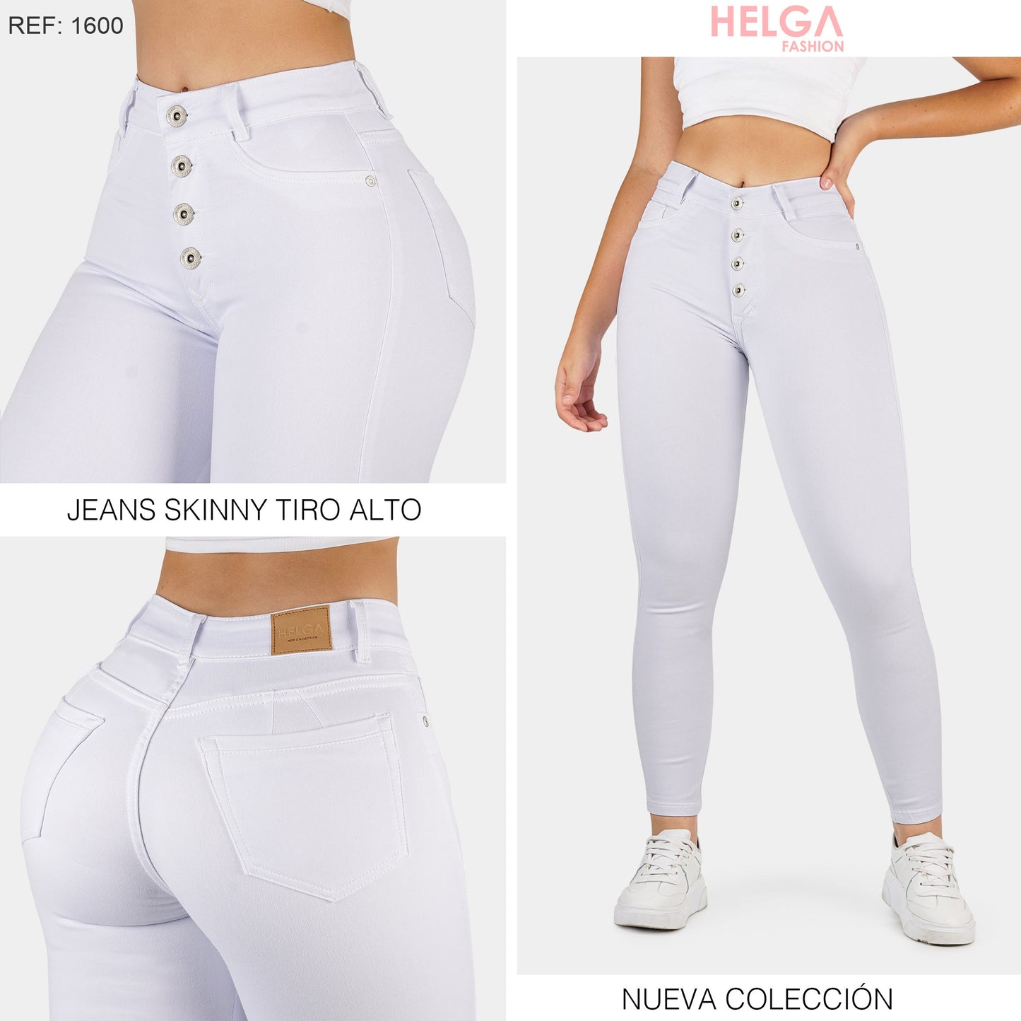 Jeans Skinny Strech, Tiro Alto Ref 1600