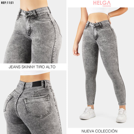 Jeans Skinny Strech, Tiro Alto Ref 1151