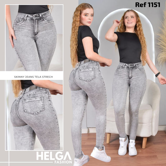 Jeans Skinny Strech, Tiro Alto Ref 1151
