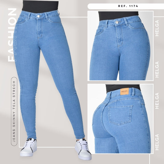 Jeans Skinny Strech, Tiro Alto Ref 1174