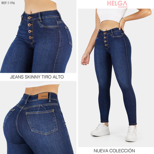 Jeans Skinny Strech, Tiro Alto Ref 1196