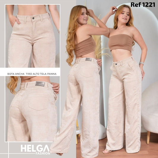 Jeans bota ancha, Tiro Alto Ref 1221