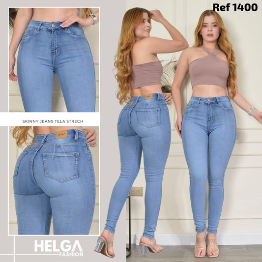 Jeans Skinny Strech, Tiro Alto Ref 1400