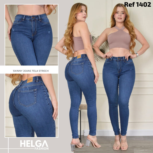 Jeans Skinny Strech, Tiro Alto Ref 1402