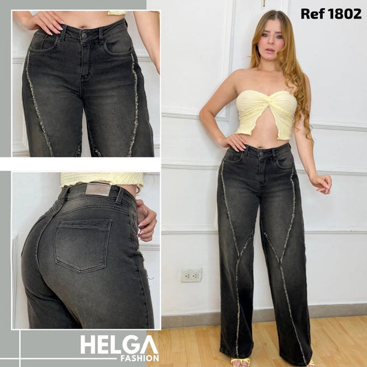 Jeans Palazzo, Tiro Alto Ref 1802
